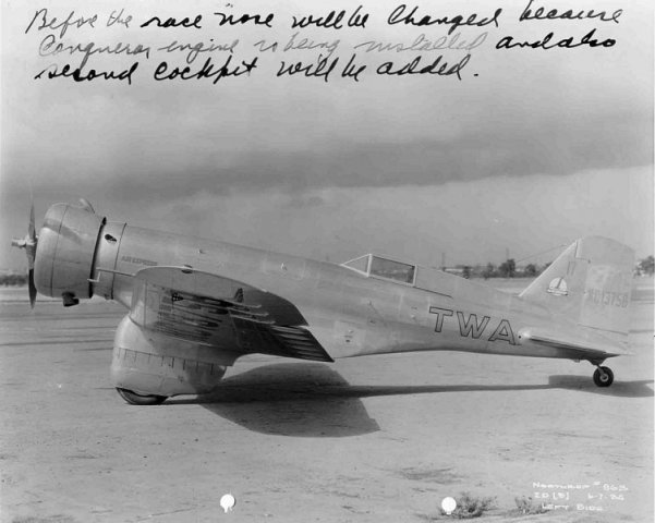 macrobertson race 1934 nc13758 northrop gamma 2d jackie cochrans original entry 0822-0021